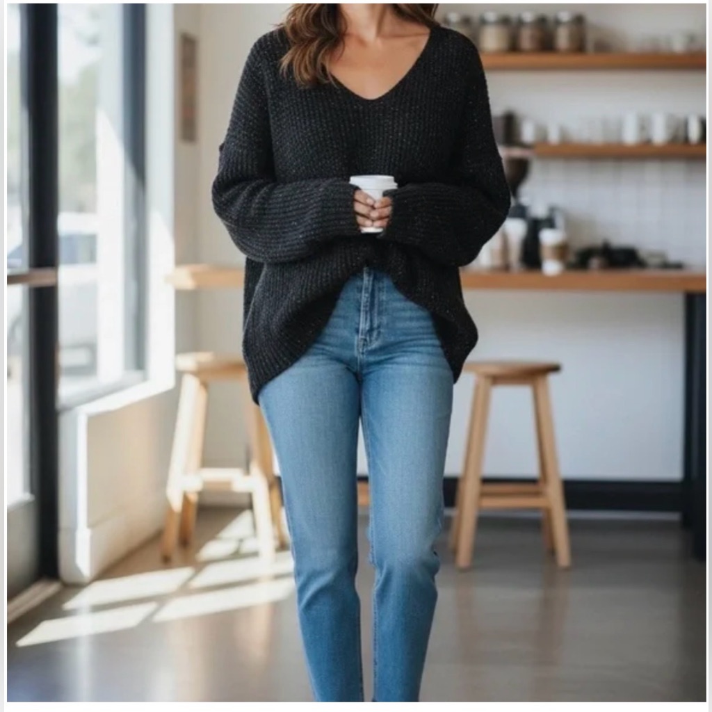 Intimately By Free People Oversized Waffle Knit Sweater